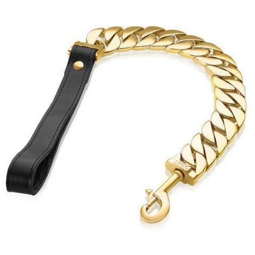 Kilo Cuban Link Gold Dog Leash — 14K Gold - Plated Luxury Streetwear - LOLO'S SHOP