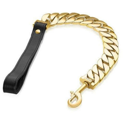 Kilo Cuban Link Gold Dog Leash — 14K Gold - Plated Luxury Streetwear - LOLO'S SHOP