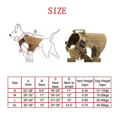 Military Tactical Dog Harness, Collar & Leash — Complete Control Set - LOLO'S SHOP
