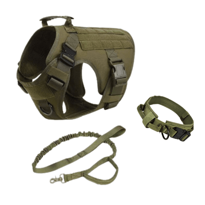 Military Tactical Dog Harness, Collar & Leash — Complete Control Set - LOLO'S SHOP