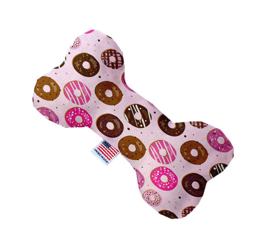 Mirage Pet 1131 - SFTYBN8 Pink Donuts 8 in. Stuffing Free Bone Dog Toy - LOLO'S SHOP