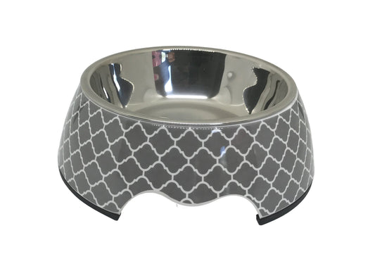 Modern Gray Medium Dog Bowl - LOLO'S SHOP