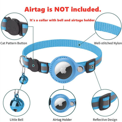 Reflective AirTag Collar for Dogs & Cats — Never Lose Your Pet Again - LOLO'S SHOP