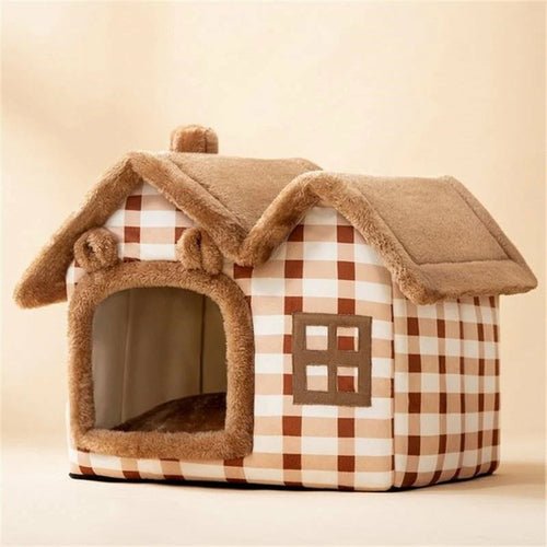 Removable Roof Plush Pet House — Warm, Cozy & Easy to Clean - LOLO'S SHOP