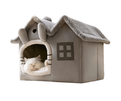 Removable Roof Plush Pet House — Warm, Cozy & Easy to Clean - LOLO'S SHOP