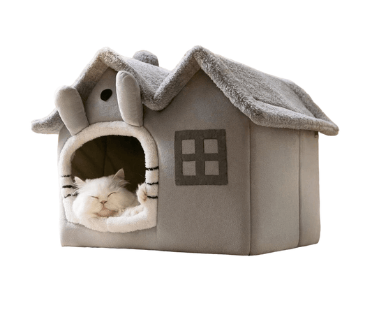 Removable Roof Plush Pet House — Warm, Cozy & Easy to Clean - LOLO'S SHOP