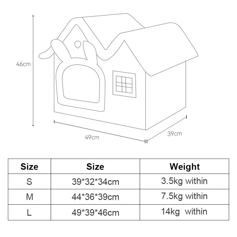 Removable Roof Plush Pet House — Warm, Cozy & Easy to Clean - LOLO'S SHOP